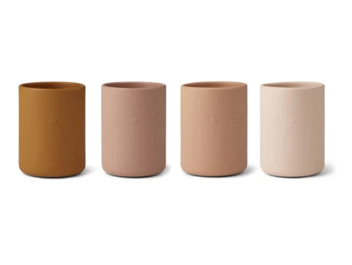 Liewood cat rose multi mix kop Ethan silikone (4-pack)